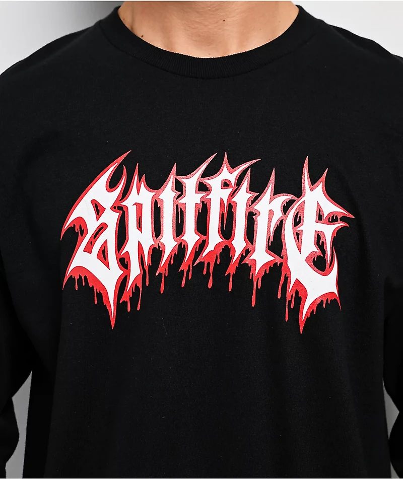 Spitfire Pentagram Drip Black Long Sleeve T-Shirt