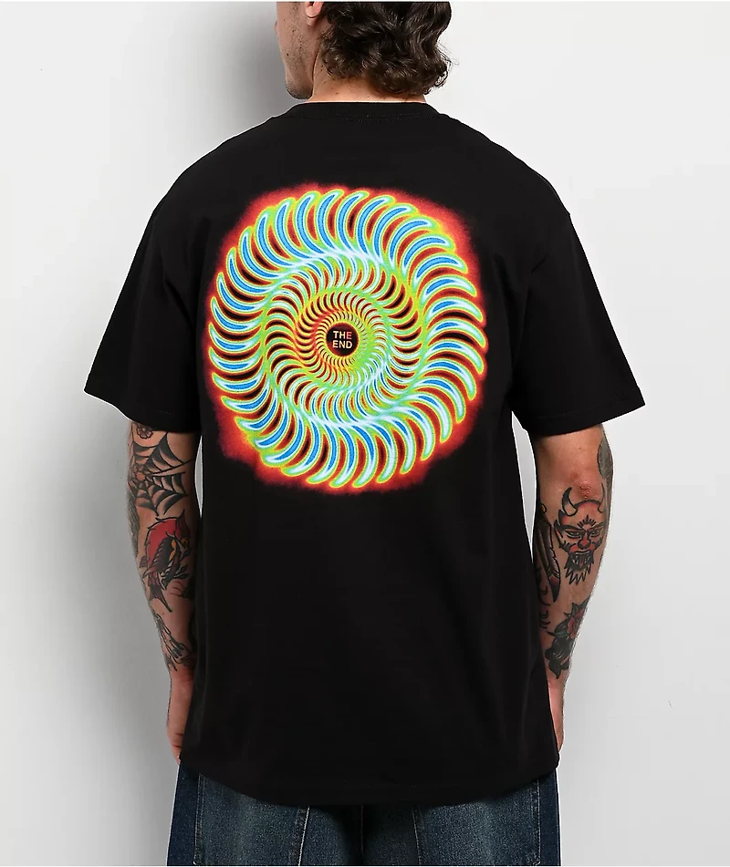 Spitfire Radioactive Swirl Black T-Shirt