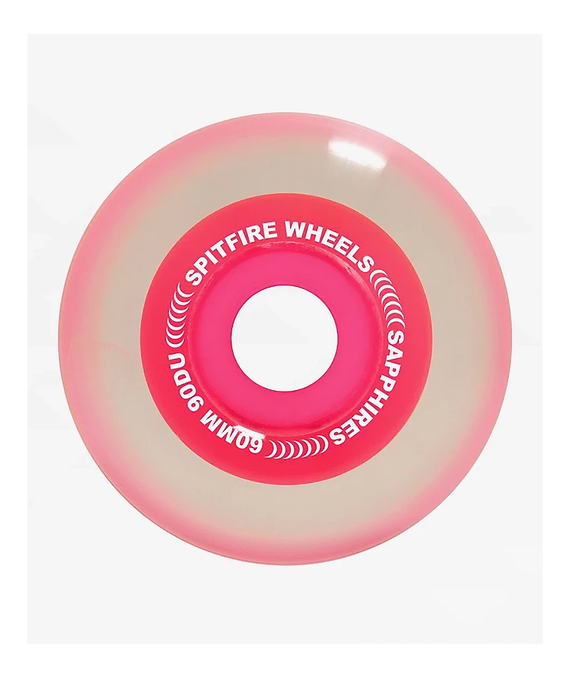 Spitfire Sapphires Formula Four 60mm 90a Neon Pink Radial Skateboard Wheels