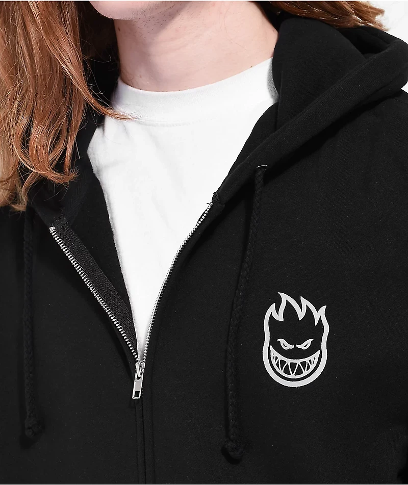 Spitfire Smoke Classic Black Zip Hoodie