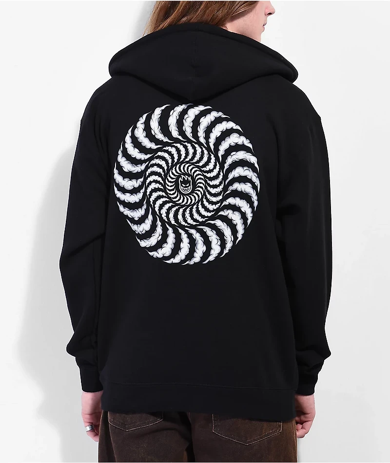 Spitfire Smoke Classic Black Zip Hoodie