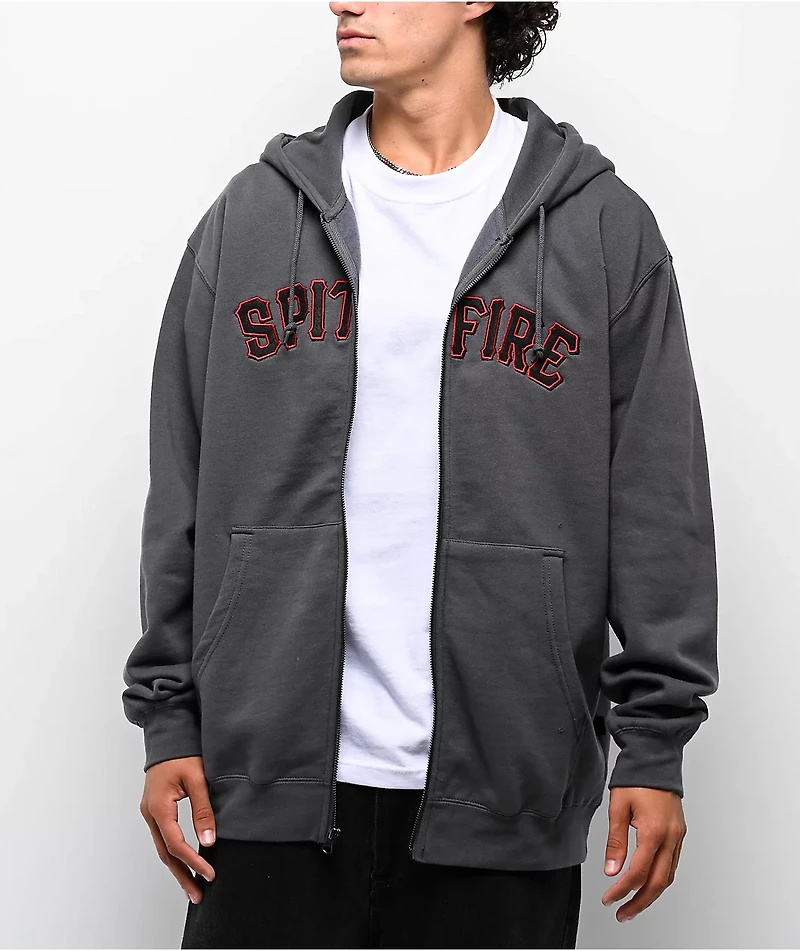 Spitfire Spitball Grey Zip Hoodie
