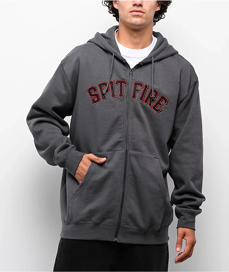 Spitfire Spitball Grey Zip Hoodie
