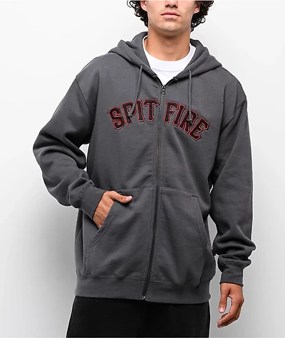Spitfire Spitball Grey Zip Hoodie