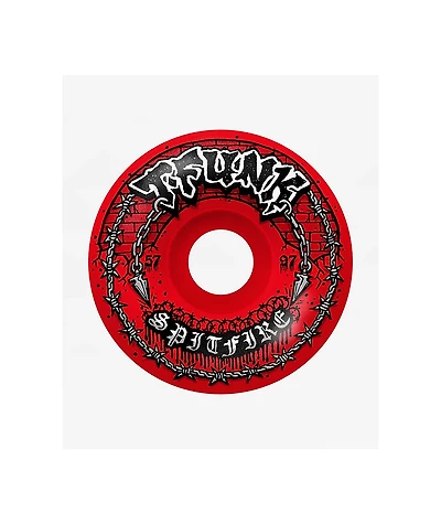 Spitfire T-Funk Formula Four Radial Full 57mm 97a Red Skateboard Wheels