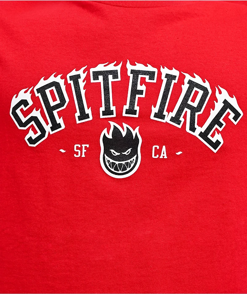 Spitfire Team Big Head Flames Red T-Shirt