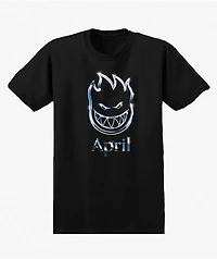 Spitfire x April Chrome Bighead Premium Black T-Shirt
