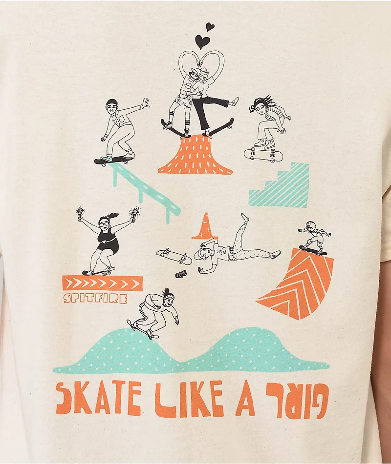 Spitfire x Skate Like A Girl Sessions Natural T-Shirt
