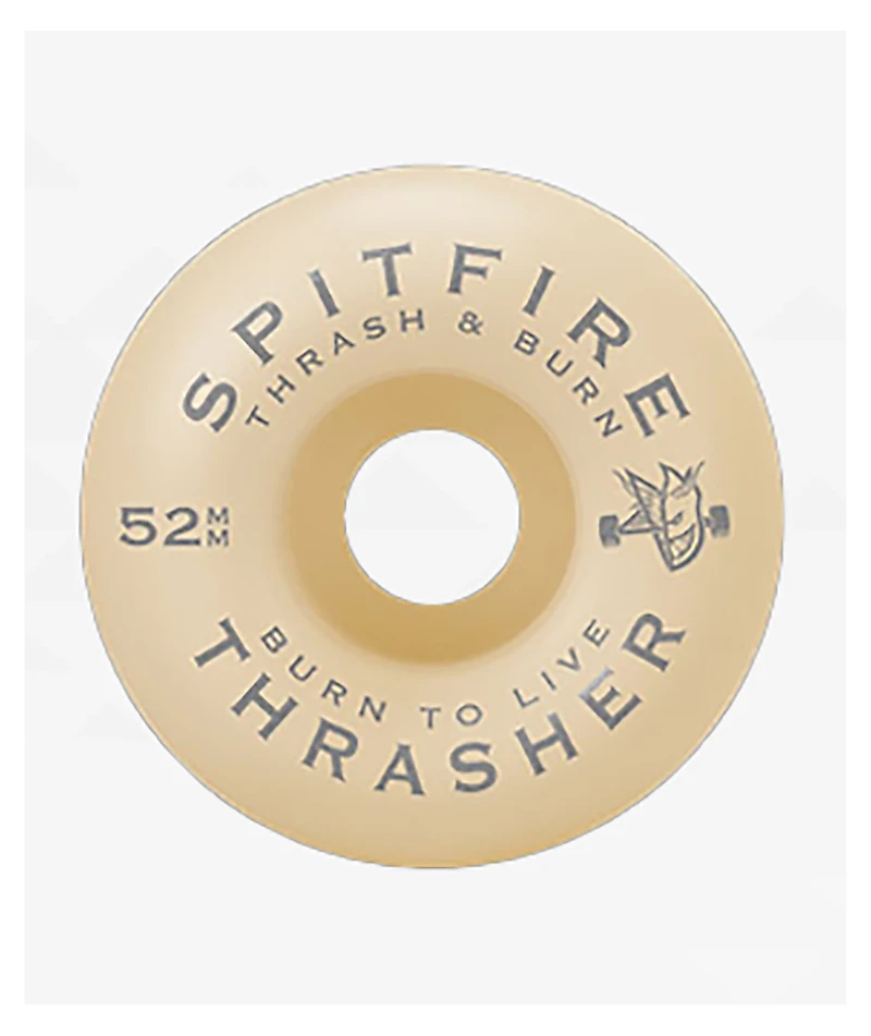 Spitfire x Thrasher Formula Four Flame Classic 52mm 99a White Skateboard Wheels