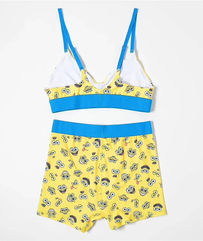SpongeBob SquarePants Silly Face Yellow & Blue Underwear Set