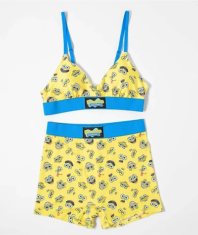 SpongeBob SquarePants Silly Face Yellow & Blue Underwear Set