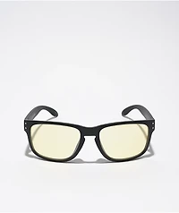 Sporty Black & Blue Light Square Sunglasses