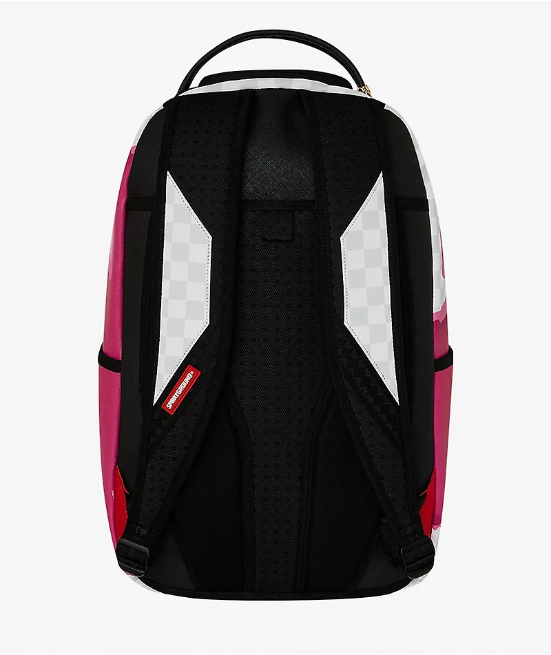 Sprayground 3D Check White & Pink Backpack