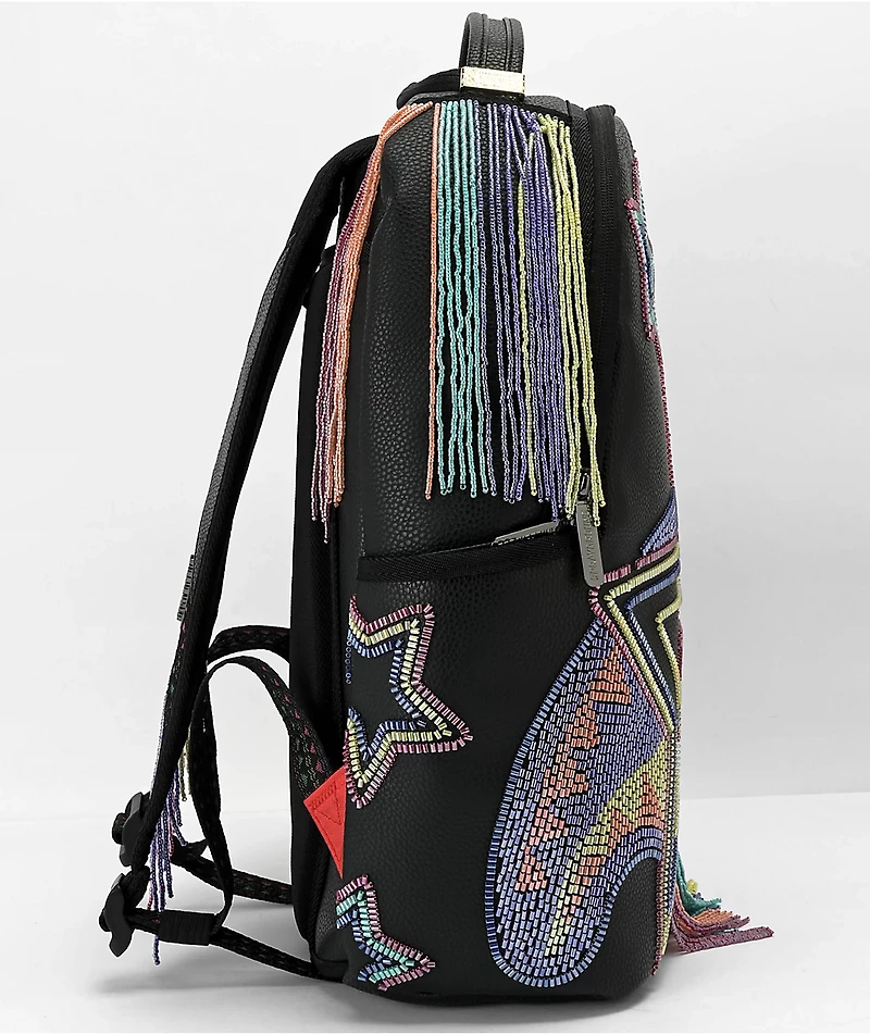 Sprayground AI Beaded Shark DLX Black Backpack