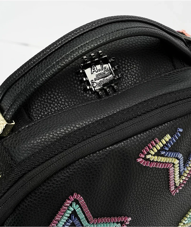 Sprayground AI Beaded Shark DLX Black Backpack