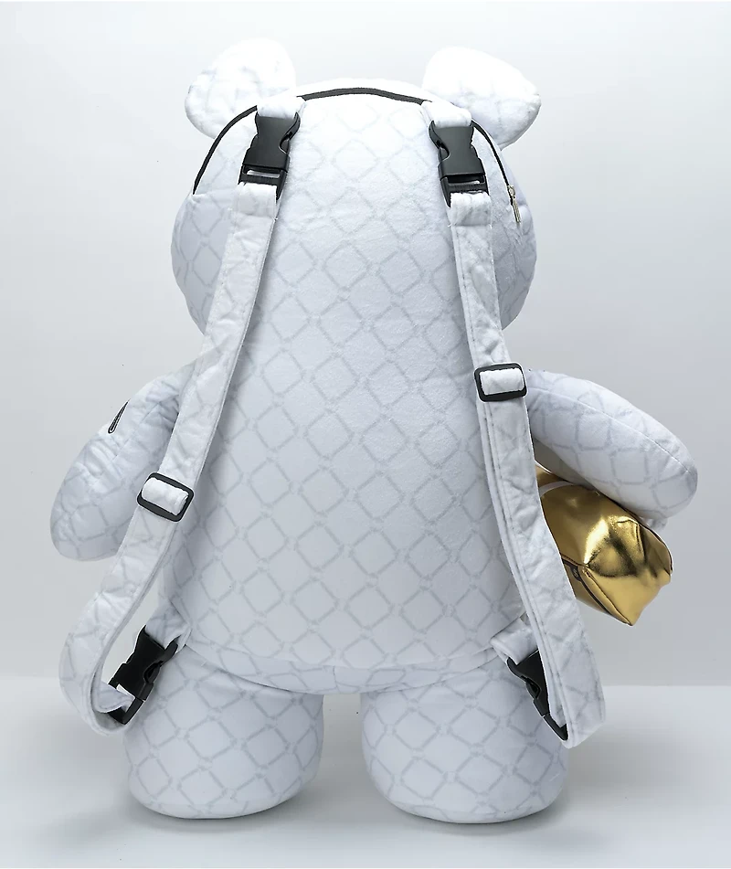 Sprayground Alien Rich White Bear Backpack
