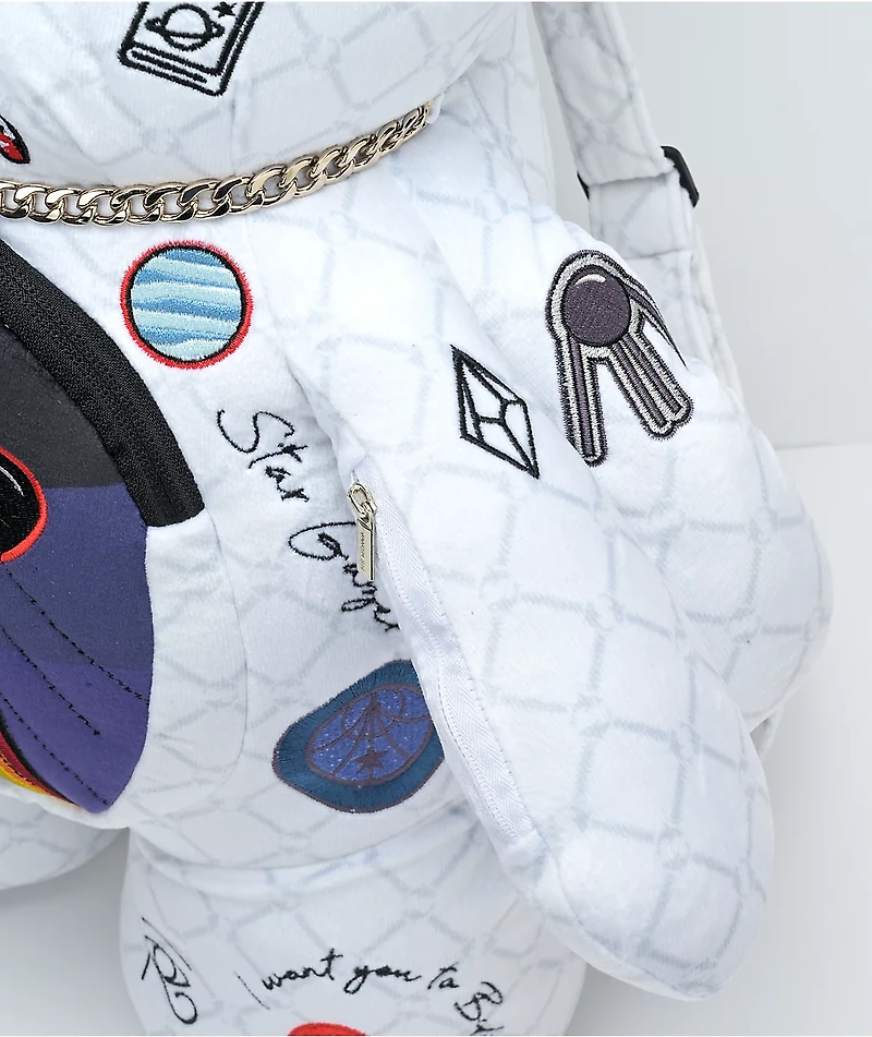 Sprayground Alien Rich White Bear Backpack