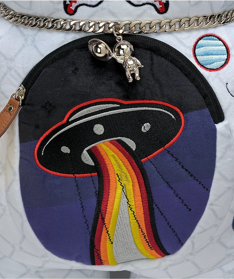 Sprayground Alien Rich White Bear Backpack