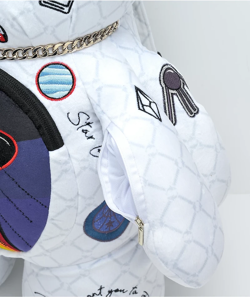 Sprayground Alien Rich White Bear Backpack