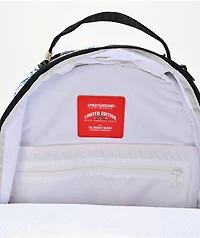 Sprayground Blue Ink Doodle White Backpack