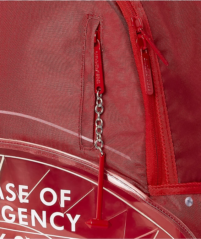 Sprayground Break Shark Red Clear Backpack at CoolSprings