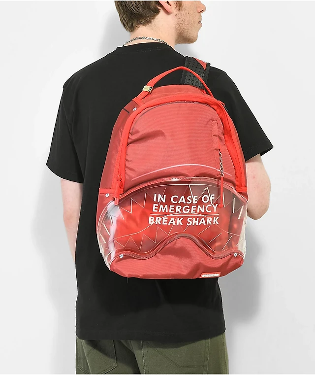 Clear Backpack Zumiez Backpack Sale Sprayground Break Shark Red