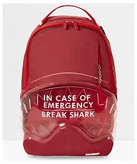 Sprayground Break Shark Red & Clear Backpack