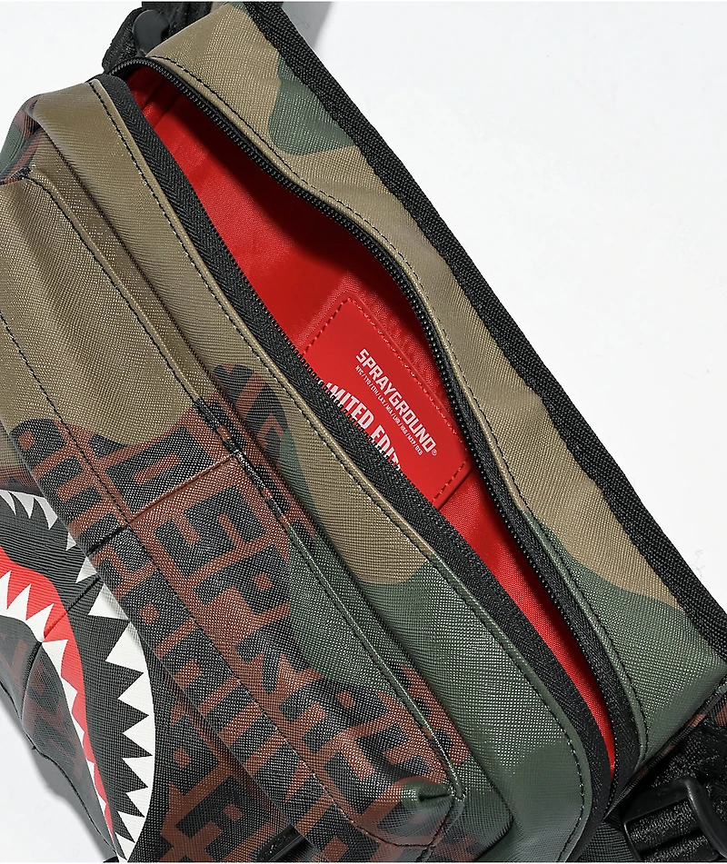 Sprayground Camofinity Green & Brown Camo Crossbody Bag