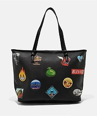 Sprayground Cargo Patches Black Tote Bag