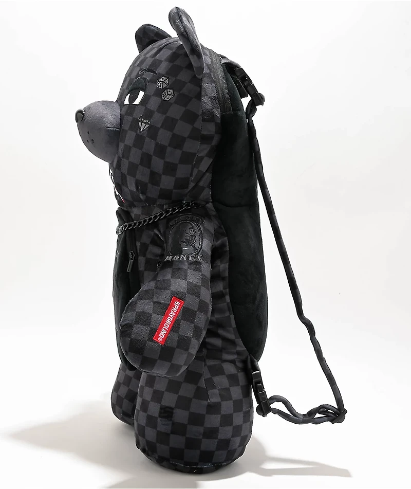Sprayground Censored Black Bear Plush Backpack