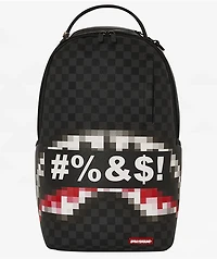 Sprayground Censored Black Checker Backpack