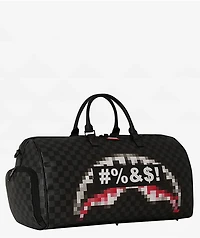 Sprayground Censored Black Checker Duffle Bag