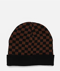 Sprayground Charming Brown & Black Checker Beanie
