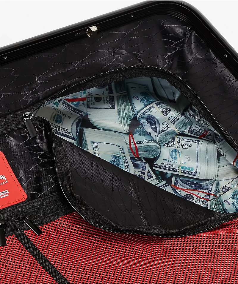 Sprayground Chateau Ghost Sharknautics Black & Silver Checker Carry-On Luggage