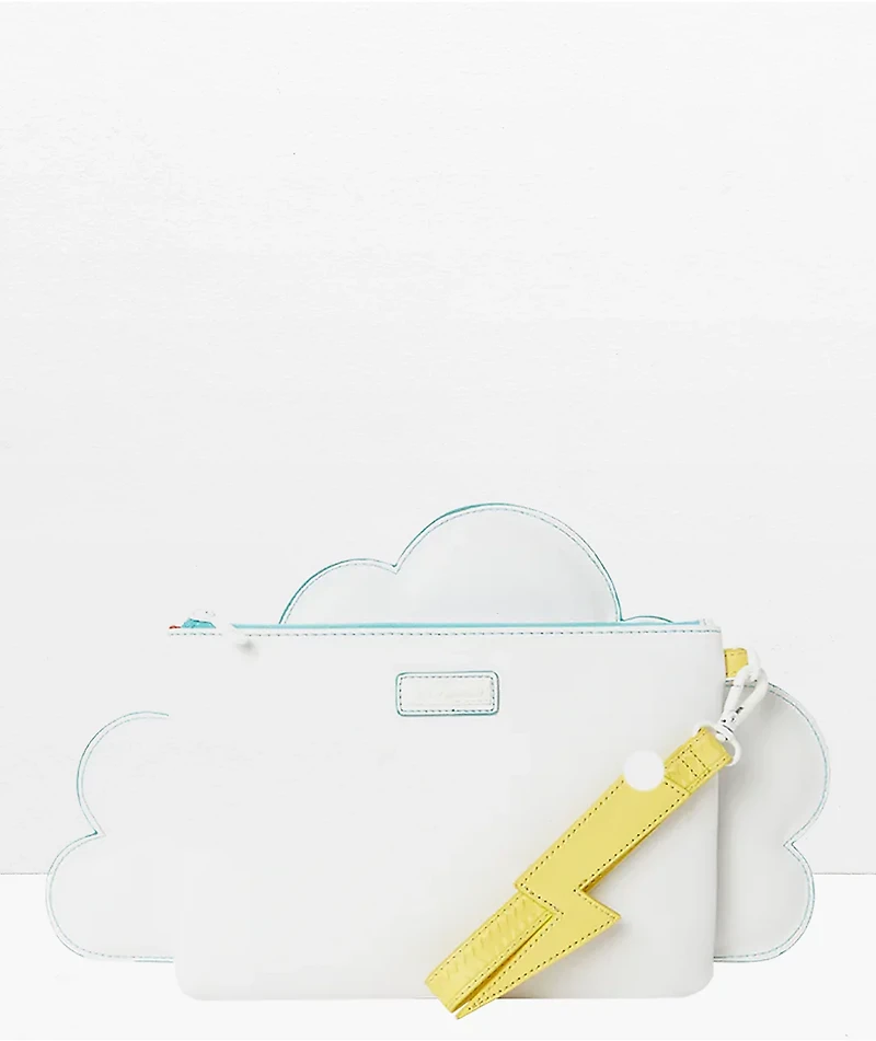 Sprayground Cloud White Clutch Bag