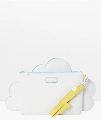 Sprayground Cloud White Clutch Bag