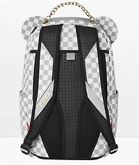 Sprayground Couture Bear White & Grey Backpack