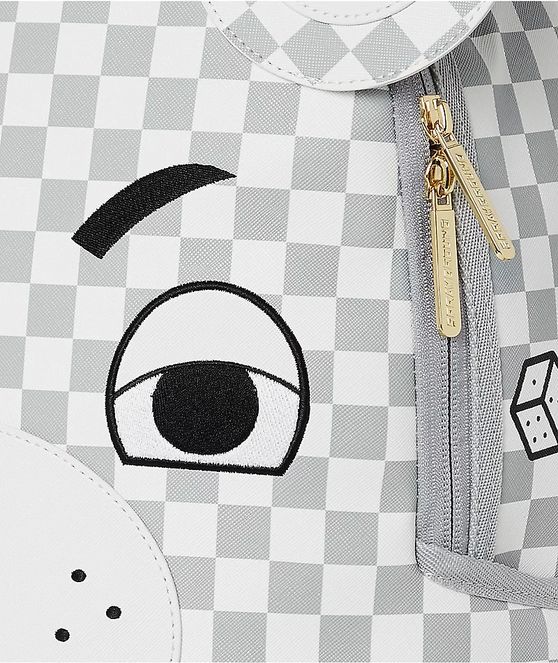 Sprayground Couture Bear White & Grey Backpack