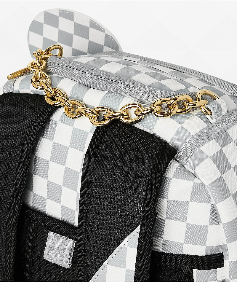 Sprayground Couture Bear White & Grey Backpack