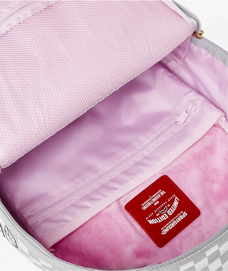 Sprayground Couture Bear White & Grey Backpack