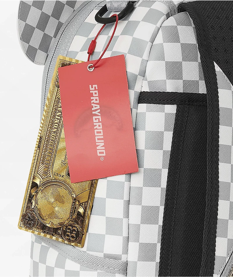 Sprayground Couture Bear White & Grey Backpack