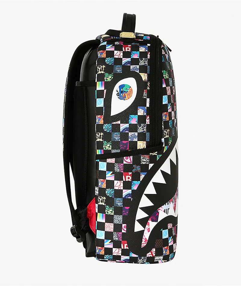 Sprayground Crazy Checkered Black Backpack