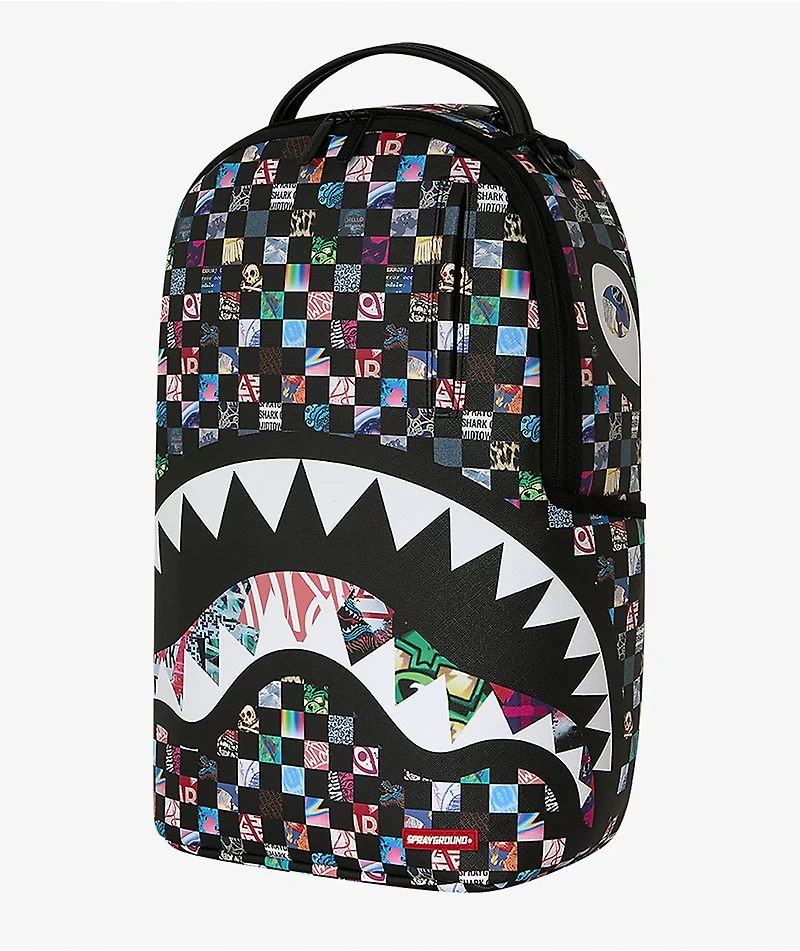 Sprayground Crazy Checkered Black Backpack
