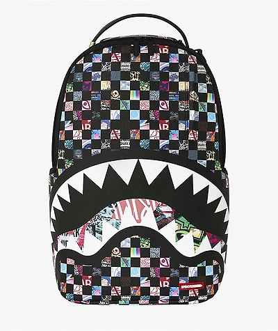 Sprayground Crazy Checkered Black Backpack