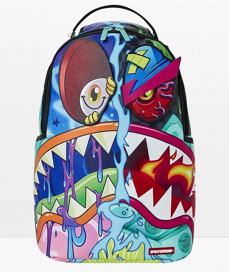 Sprayground Crazy Shark Split DLX Backpack