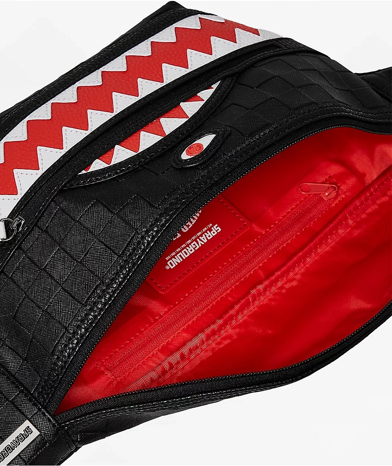 Sprayground Cut And Paste Savvy Black Fanny Pack