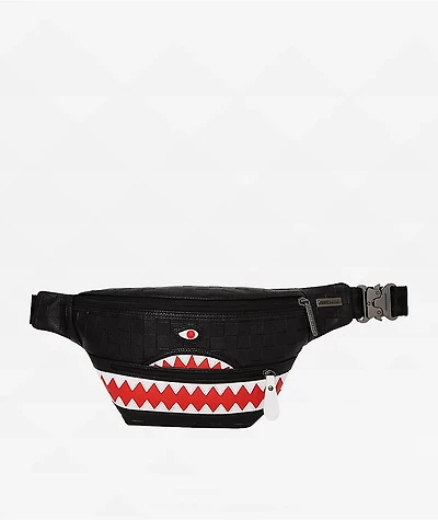 Sprayground Cut And Paste Savvy Black Fanny Pack