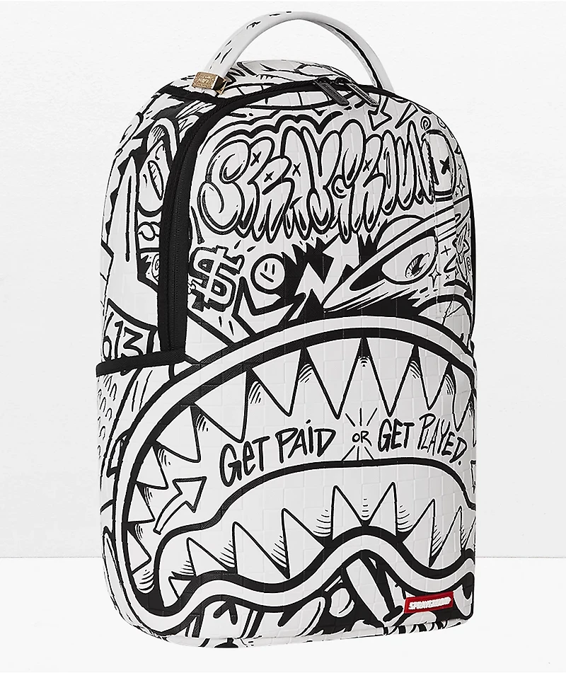 Sprayground Doodle Black & White Backpack