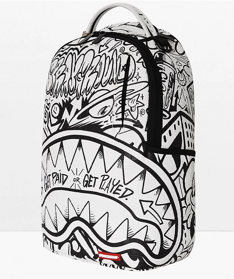 Sprayground Doodle Black & White Backpack