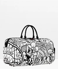 Sprayground Doodle Black & White Duffle Bag